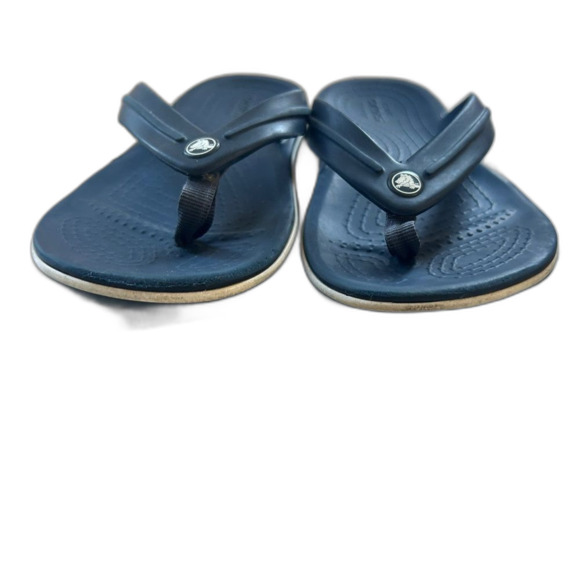 Crocs Sandals Navy Blue Kids Size 3 Flip Flops Youth Slip On Thong - Picture 3 of 6